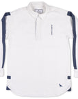 SNOWBOUND DECK SHIRT | WHITE WITH NAVY