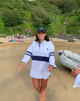 HALYARD DECK SHIRT | NAVY STRIPE