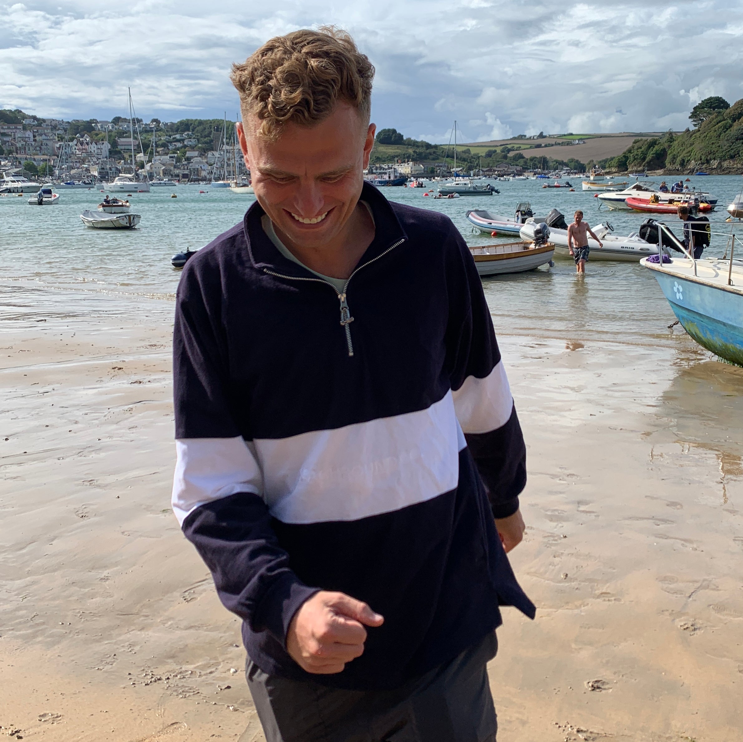 SPINNAKER QUARTER ZIP | NAVY