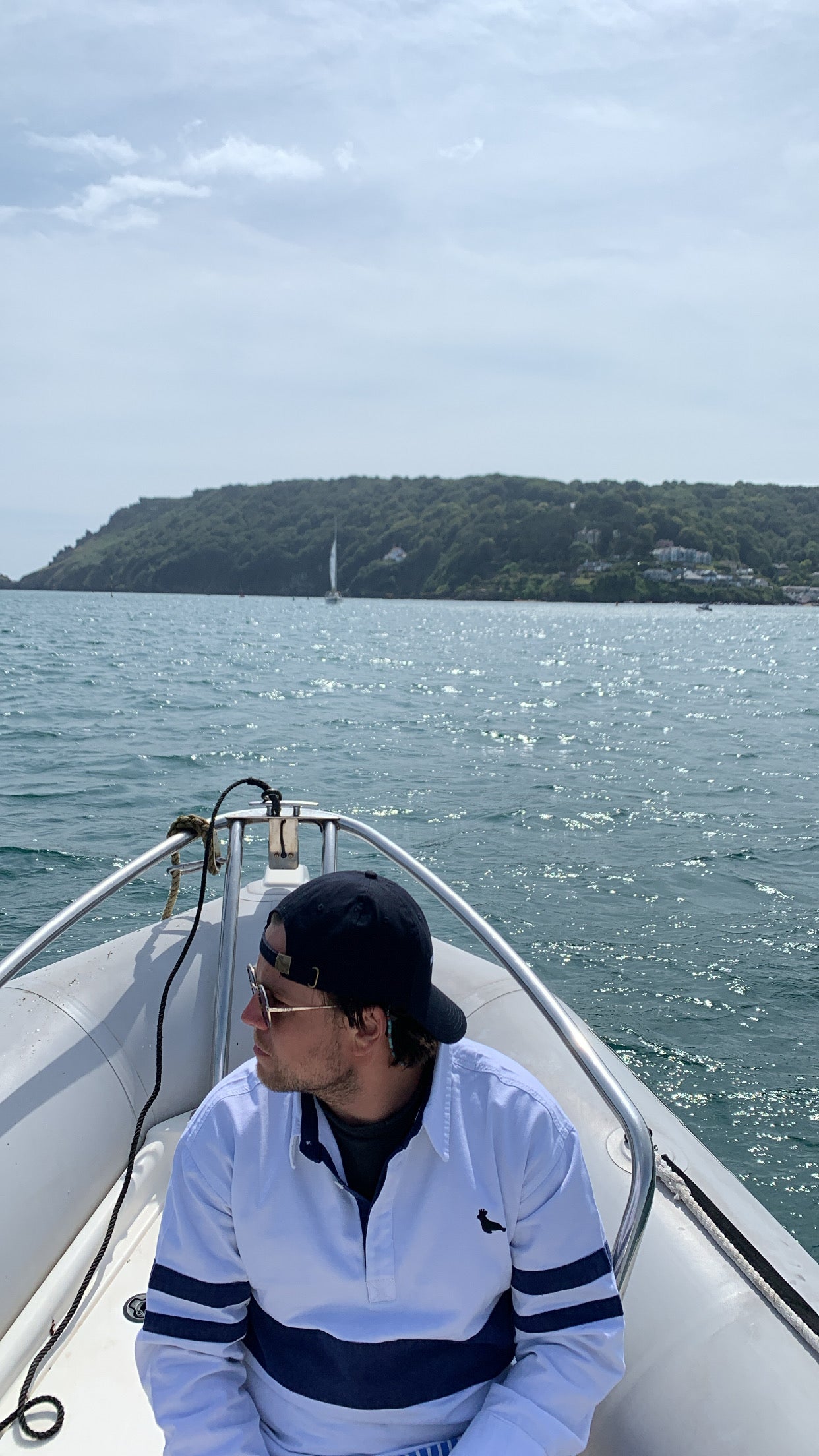 HALYARD DECK SHIRT | NAVY STRIPE